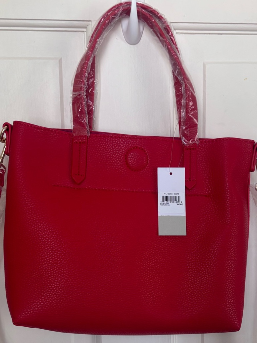 NWT Nordstrom BP Red Bag with Removable Strap
